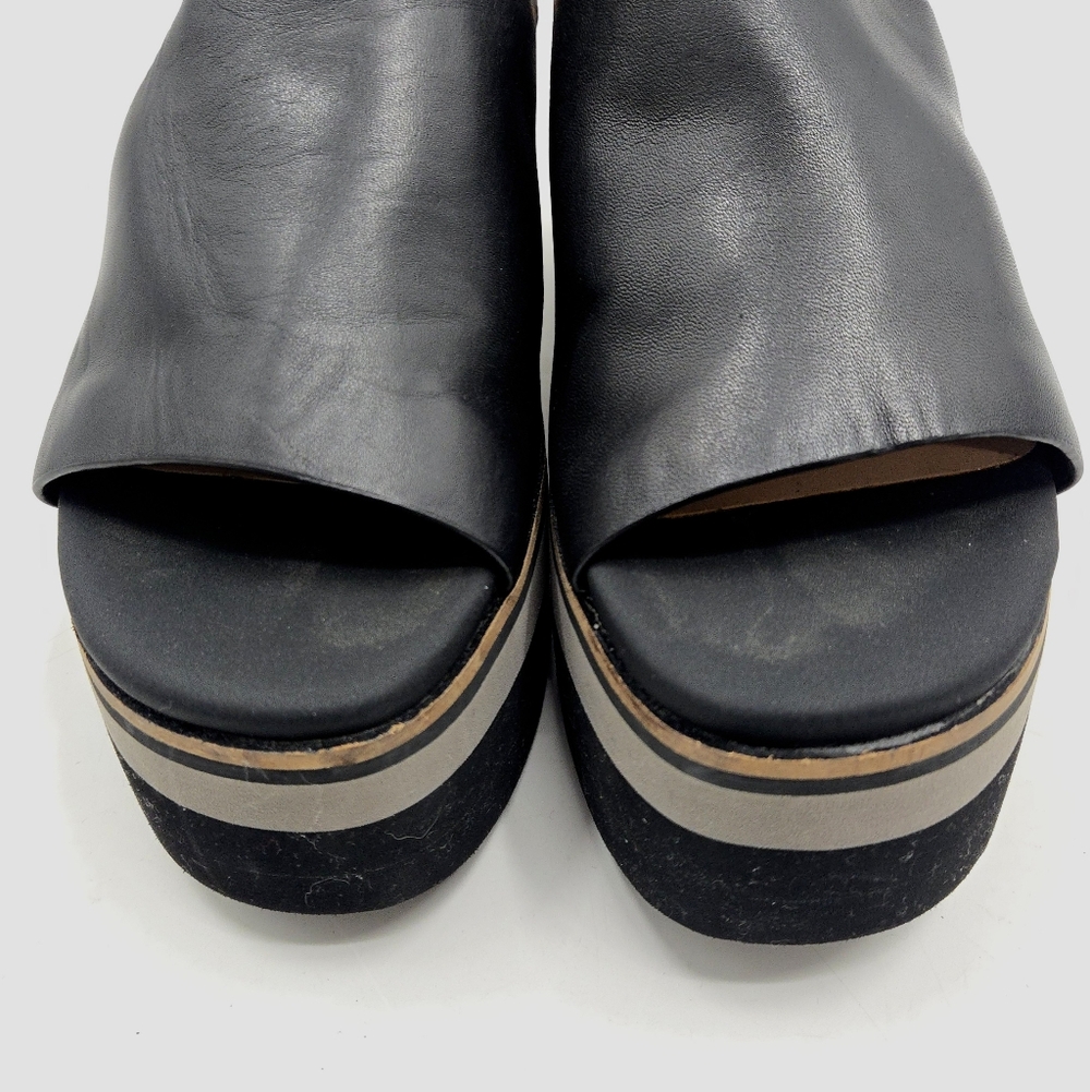 Naked Feet Sandals Flow Platform Black Leather - Picture 5 of 13